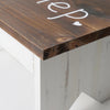 Addie Joy Big Step Decorative Step Stool - Walnut/White Wash